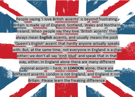 Um no. We (at least I) love all the accents.