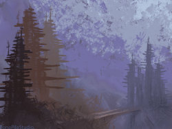bonepile:  Brushes. Finding some new ones, and tweaking them. Cities from a different world. Tried drawing the “bridge between 2 cities” from another point of view… 