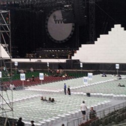 Pre show set up for The Wall  (Taken with instagram)