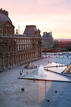 danseurs:  Paris Sunset from the Louvre window