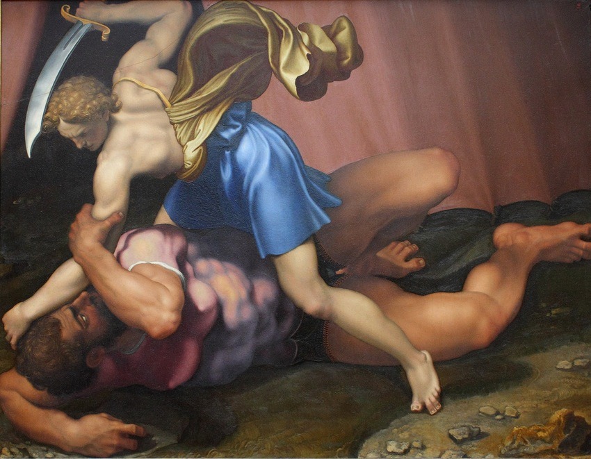 necspenecmetu:  Daniele da Volterra, David and Goliath, c. 1550-5 