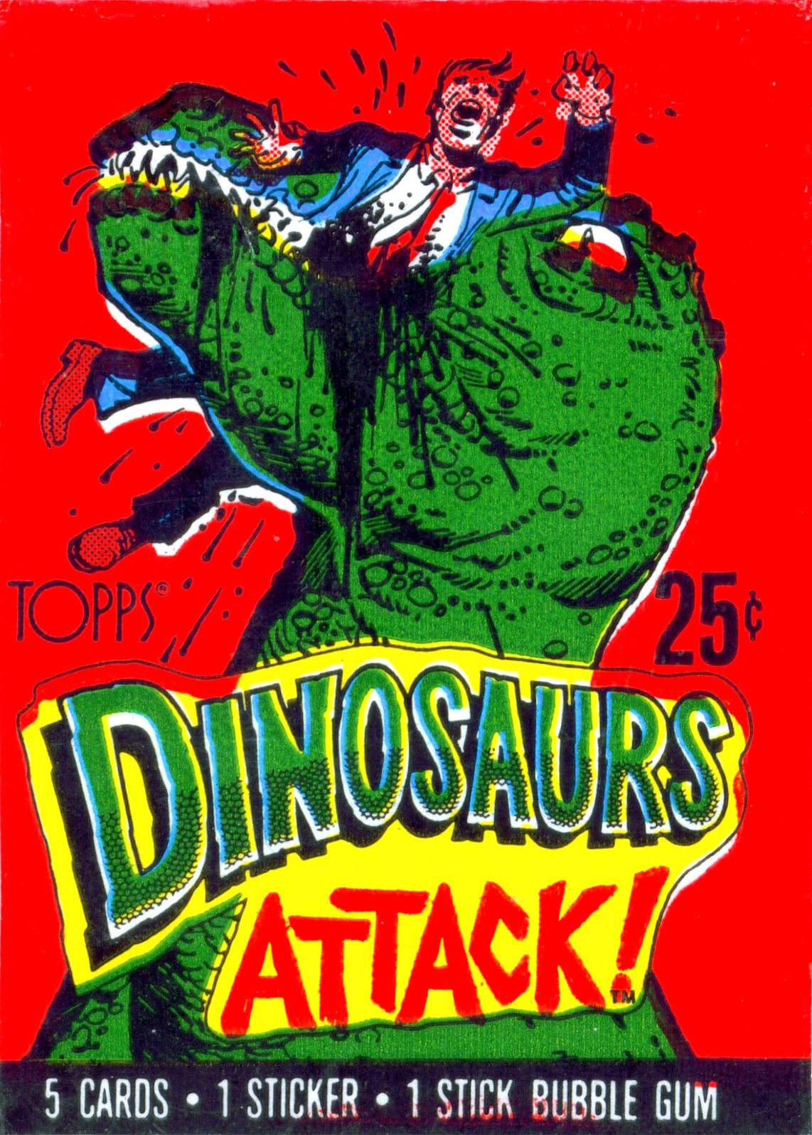 No hay palabras para describir en su totalidad la extremadamente sangrienta y bella coleccion de cromos Dinosaurs Attack!.
Aqui ENTERA. Merece todo el tiempo que le dediquen.