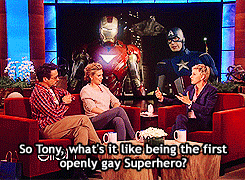 :  Tony Stark and Natasha Romanoff on Ellen 