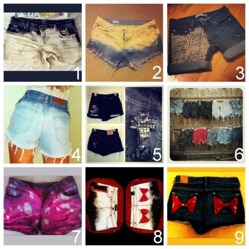 DIY Shorts from the DIY/everything tag by Creative DIY People on Tumblr PART ONE. All links go to th