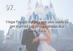 shitdisnerdssay:  Shit Disnerds Say #97: I hope I’m not the only one who wants to get married just honeymoon in a Disney Park! Submitted by: lookinglivedineatingbuttons  this is the only reason i would ever get married
