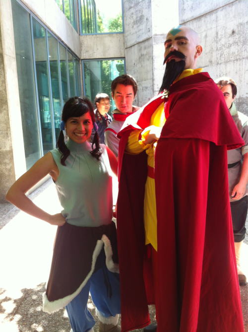 korrashorts: bowlersandtophats: purpleneenee: tonykinss: Myself as Korra and a guy as Tenzin at Fani