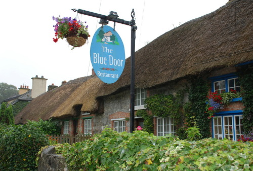 The Blue Door restaurant in Adare village, Co. Limerick, Ireland (by talissia75).