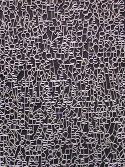  Tom Phillips, Self Portrait in Silver (detail), 2004 “The words form a kind of self portrait in alliterative verse in the same metre as the anglo saxon poem Beowulf. The text is adapted from number XX in the series of paintings called Curriculum Vitae,