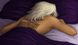 arostine:  yuguro:  drawing Malik is way too much fun  This is beautiful, as are his scars 