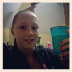 Getting My Drink On. :) Blue Solo Cup Haha (Taken With Instagram)