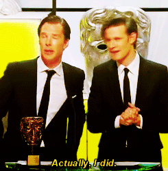 ifeelguiltyaboutthis-blog:Matt Smith & Benedict Cumberbatch at the 2012 BAFTAs