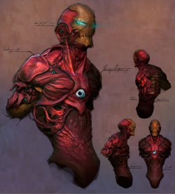 godosomethingproductive:   concept art by retrovenus miravis what if tony stark was a genetic engineer instead??  What the fuck are you doing  Damn, man, that&rsquo;s badass