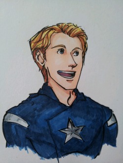 practicing with my copics on an old doodle of steve