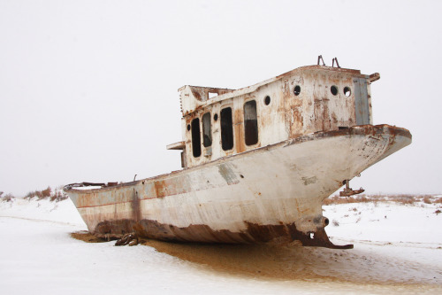 thisisanartproject:ianbrooks:Desert Graveyard of ShipsIn the 1960’s, the Soviets diverted tributary 