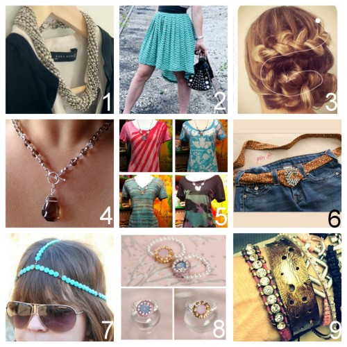 Roundup Nine DIY Jewelry, Accessories and Fashion Tutorials PART FOUR. Roundup of this past week in 