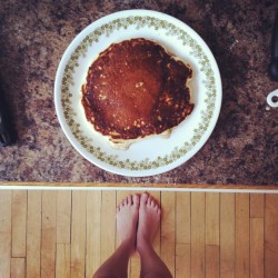 One made from scratch pancake for breakfast please and thank you very much! (Taken with instagram)