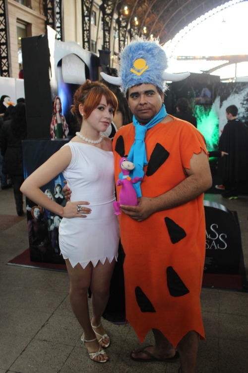 Vilma y Pedro Picapiedra en Comic Con Chile 2012