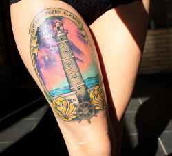 fuckyeahtattoos:  El Faro, José Ignacio. Uruguay Done by Martín Circus at Electric Circus 