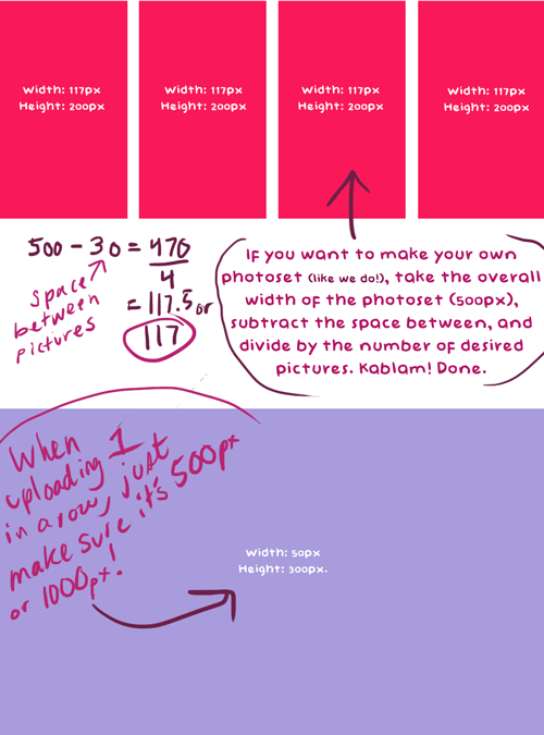 welovetemplates:  How to make templates! Some information on Tumblr photosets.  This may come in handy sometime so I’m reblogging it. It involves math though so I already hate it