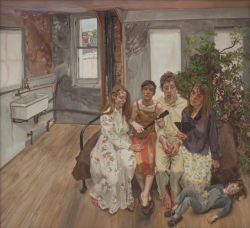 peril:  Large Interior, W11 (after Watteau) (1981-1983), oil on canvas | artwork by Lucian Freud 
