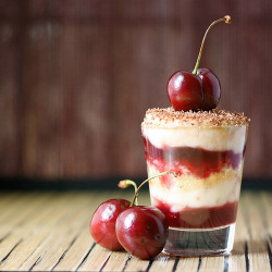 veganlolly:  Vegan cherry almond trifle click