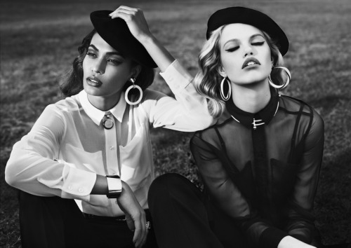 thebeautymodel: Joan Smalls and Hailey Clauson by Josh Olins.