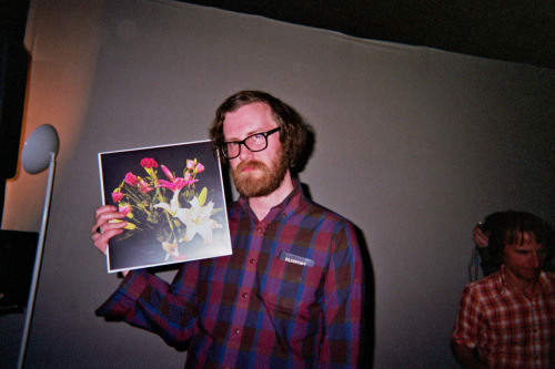 john wiese holding his new release @ trashvortex 22.03.2012