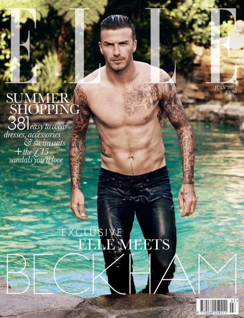 ELLE UK JULY 2012 David Beckham by Doug Inglish (bigger Cover)