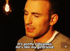  Chris Evans talking about his dog.  It&rsquo;s so beautiful. y_y