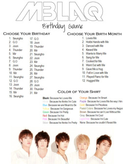 mblaq-biased:  MBLAQ BIRTHDAY GAME.  Thunder