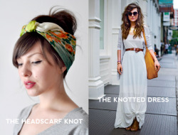 scissorsandthread:  Current Trend Crush: Knots | Say Yes To Hoboken With all the amazing fashion websites out there now, the internet has removed the confusion that fashion can be these days (what’s hot?! what’s not?! how do you do that top knot thing