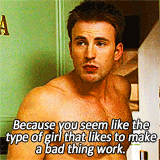 15 Day Chris Evans challenge → Day 3: Favorite character - Colin “forever naked” Shea He doesn’t like to play without his underwear. The guitar gets cold against his penis. 
