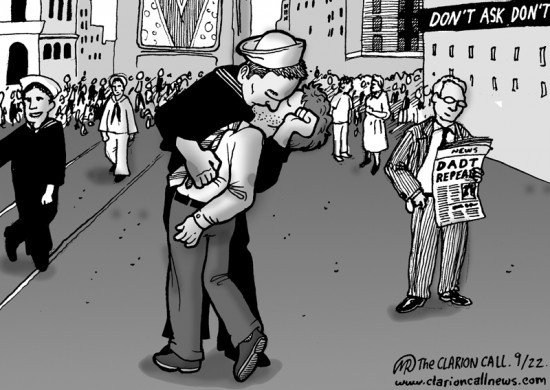 knowhomo:  LGBTQ* Political Cartoons Homecoming Kiss