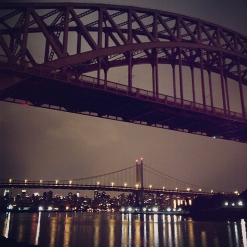 The Hells Gate and the Robert F. Kennedy bridges #slowshutter (Taken with Instagram at Astoria Park)