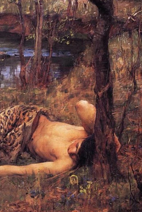 martyred:  Detail of A Naiad by John William Waterhouse 