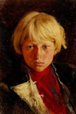 Ville-Rose:  Lebedev, Klavdiy Vasilievich Portrat Eines Jungen Mit Blondem Haar Um