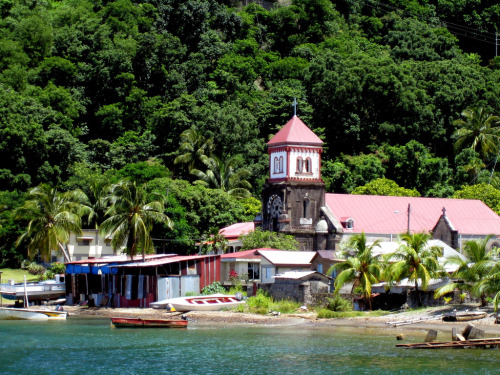 Catholic Church in Soufriere, Dominica (by GottaBeDivin)