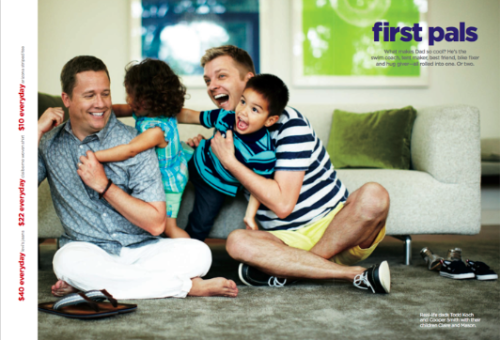 frncissdominc:  fallingtowardsecstasy:  think-progress:  JCPenney is featuring a same-sex couple in its Fathers’ Day ad, following One Million Moms’ failed boycott of the store for bringing on Ellen DeGeneres.   oh my God. i have tears.  YES! <3. 