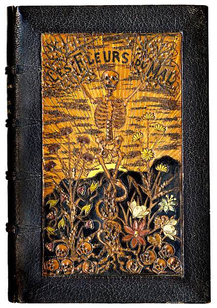 likewinethroughwater:  - First edition cover of Baudelaire’s Les fleurs du mal 