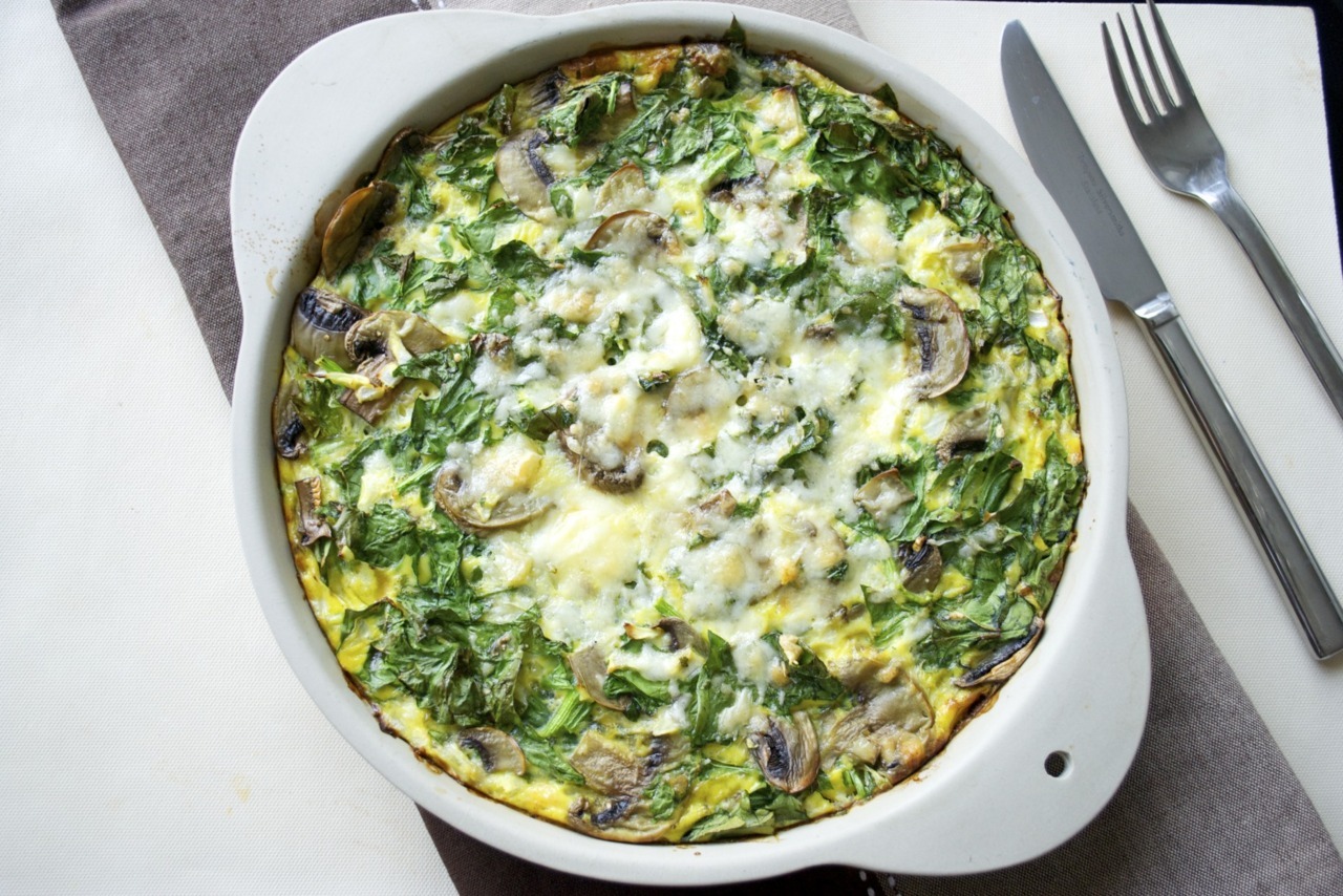 Baked Spinach Mushroom Omelet When you’re lazy... My Secret Recipe Book