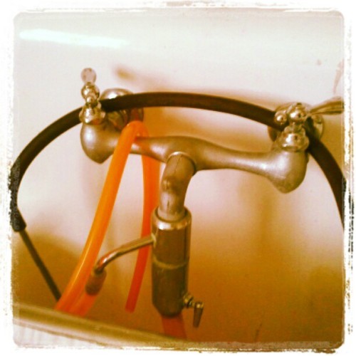 Very old faucet in embalming room (Taken with instagram)