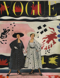 vogue:  NOSTALGIA: Models Jean Patchett and Carmen Dell’Orefice Photographed by Cecil Beaton for the April 1, 1949 Issue of Vogue