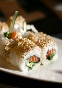 ilufood:  Salmon and cucumber sushi rolls