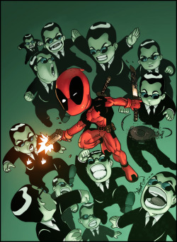 herochan:  Deadpool/Matrix  Lines by Gilang Hale Color by Luxun 