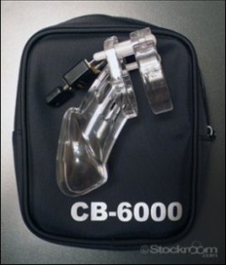 ultimatechastity:   It took a while, but here it is. The CB6000, probably the biggest name in mass manufactured chastity devices. I have wanted to try out this device since I started blogging about devices. In the kit was a embossed carry case that