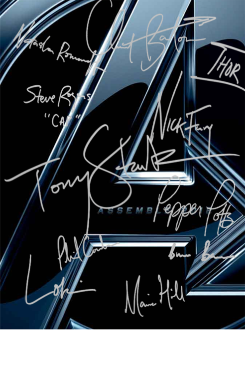 Your dash has been signed by the Avengers and members of S.H.I.E.L.D