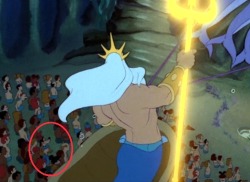 neekcreep:  partylikeaprostitute:  Goofy, Donald Duck and Mickey Mouse’s cameo in The Little Mermaid   Proof kingdom hearts actually happened