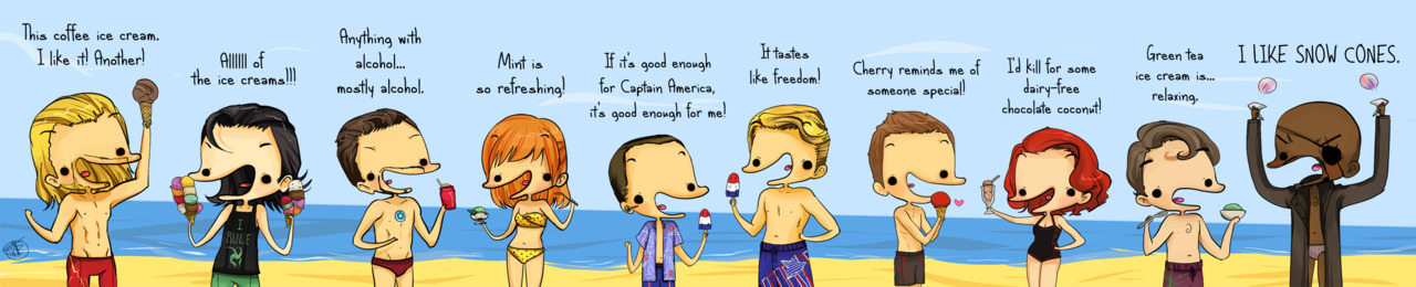 askthederpvengers:  junopsis asked: “Everybody! What is.. your favorite ice cream!???” 