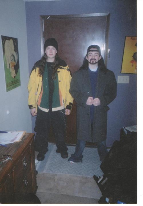 my little brother and his best friend when they were about 12, as jay and silent bob for halloween