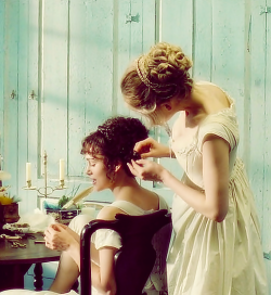 pemberley-state-of-mind:  &ldquo;Rosamund and Keira are completely opposite, but that was a choice. Keira’s gorgeousness is very modern, so actually the very beautiful Rosamund Pike is more the serene, lovely blond conventional beauty.” 